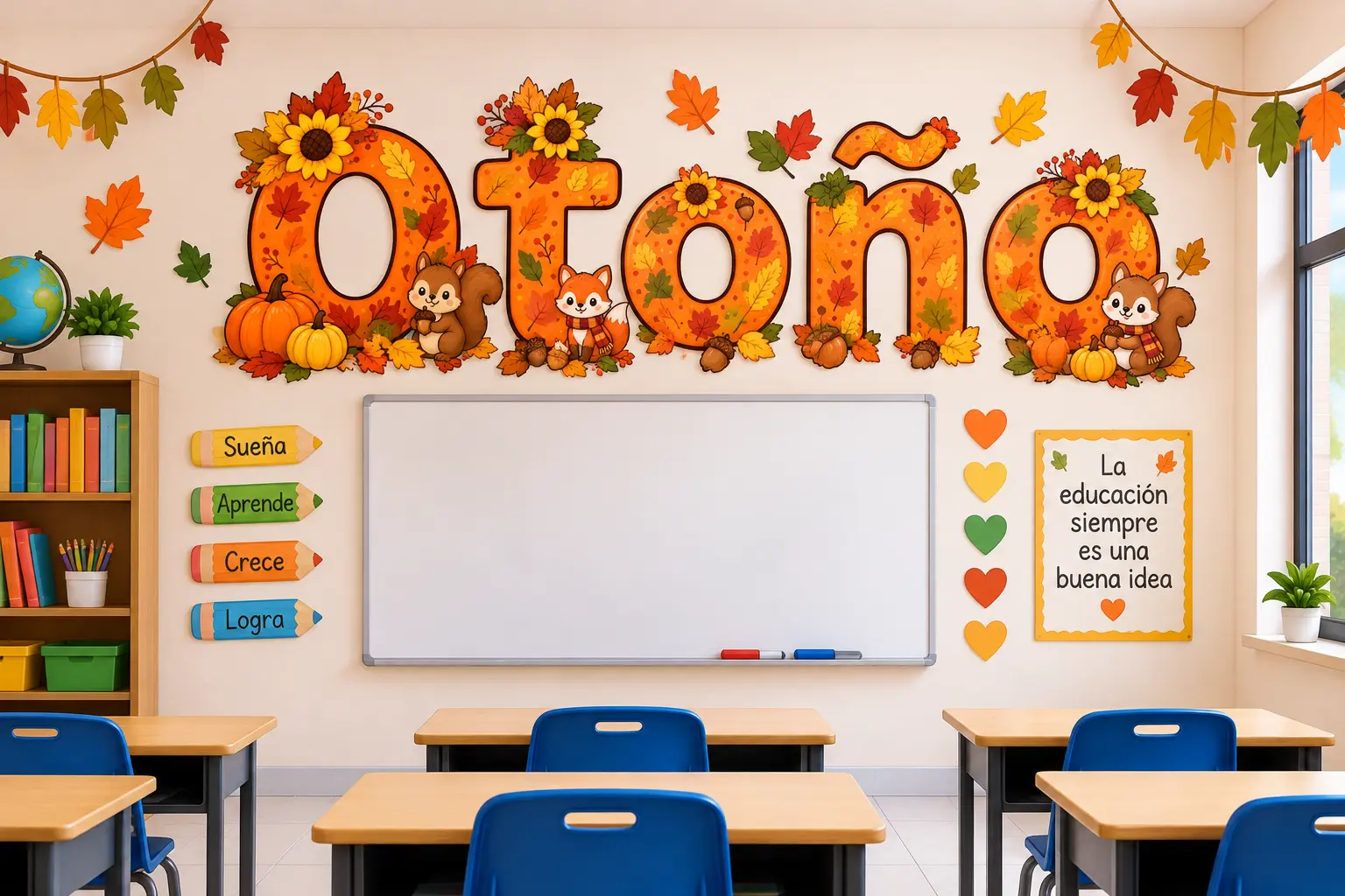 Palabra Otoño para Decoración Imprimible