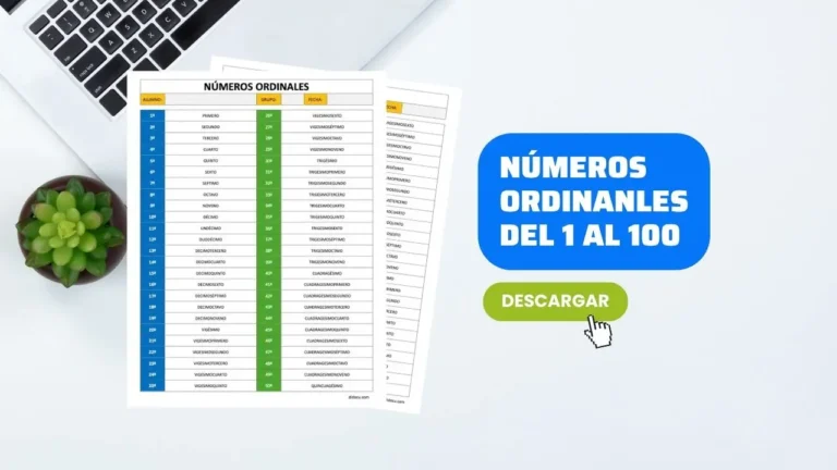 Hoja de Trabajo de Números Ordinales para Niños