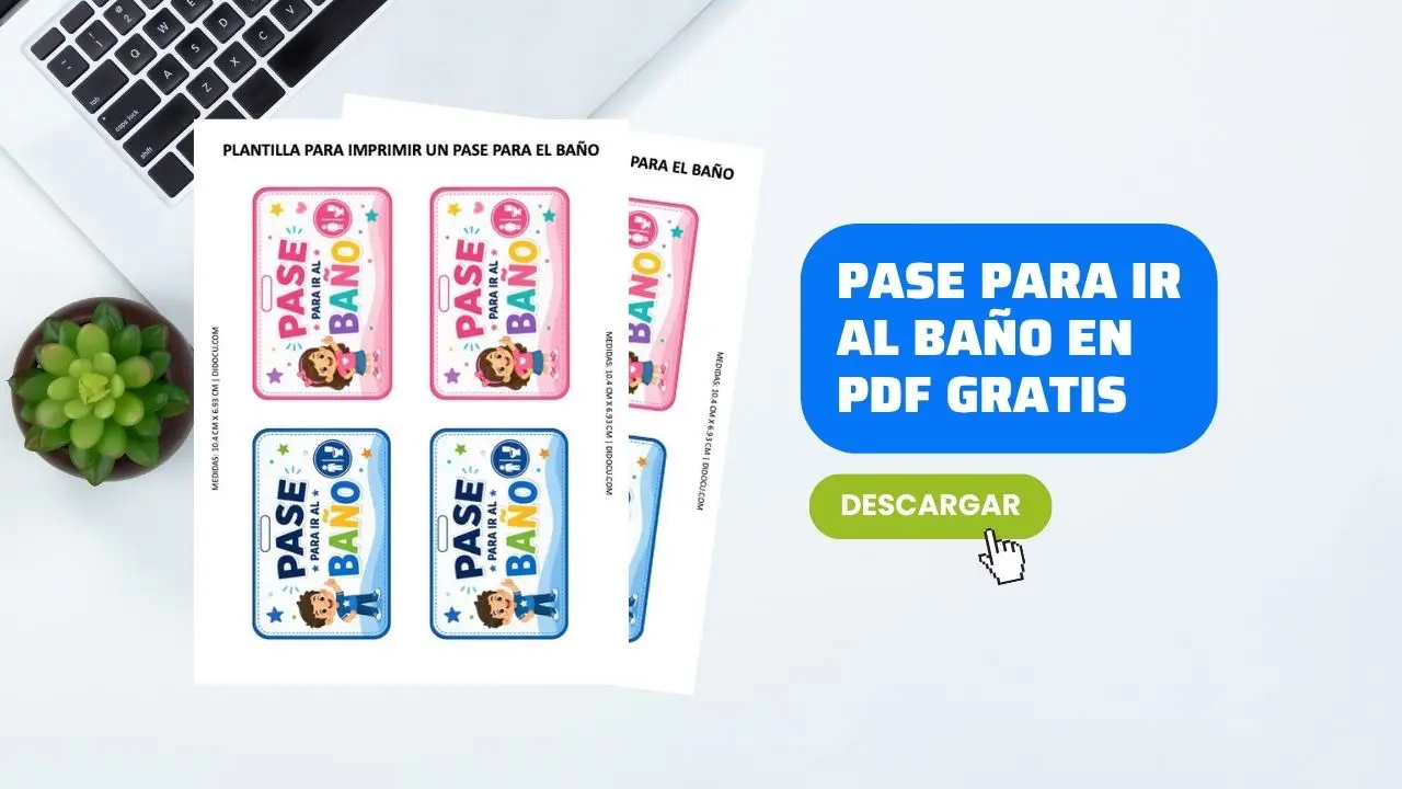 Imprimir Pase para ir al Baño para Preescolar o Primaria