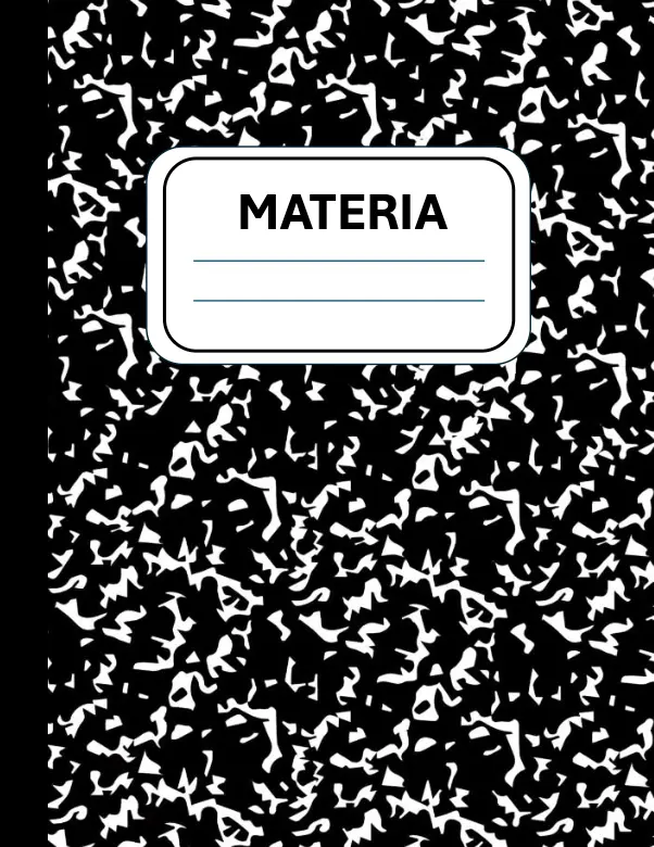 Ejemplo de Portada para Libretas Editable en Word