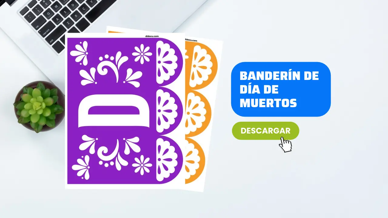 Imprimir Banderín para Día de Muertos