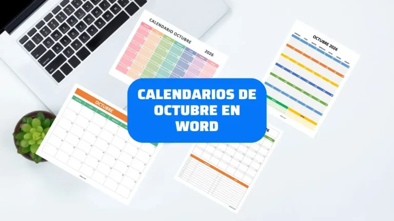 Descargar Calendarios de Octubre para Imprimir