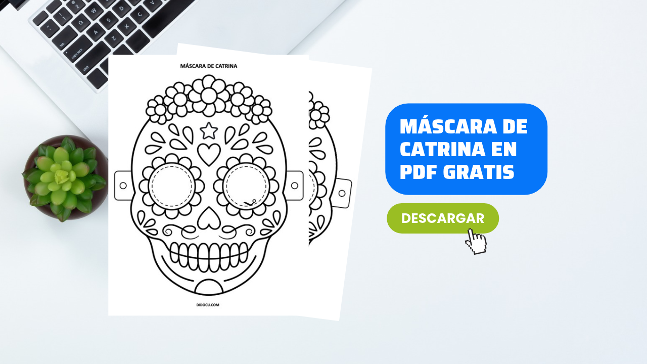 Máscara de Catrina para Imprimir Gratis