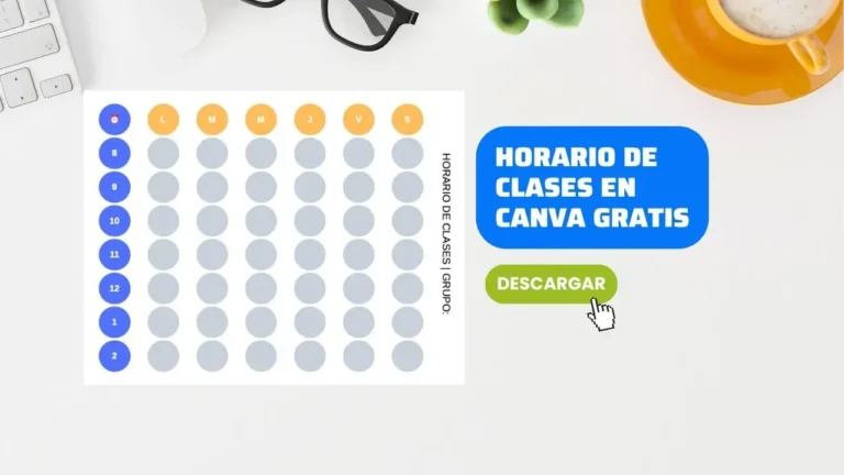 Horarios de Clase en Canva Gratis