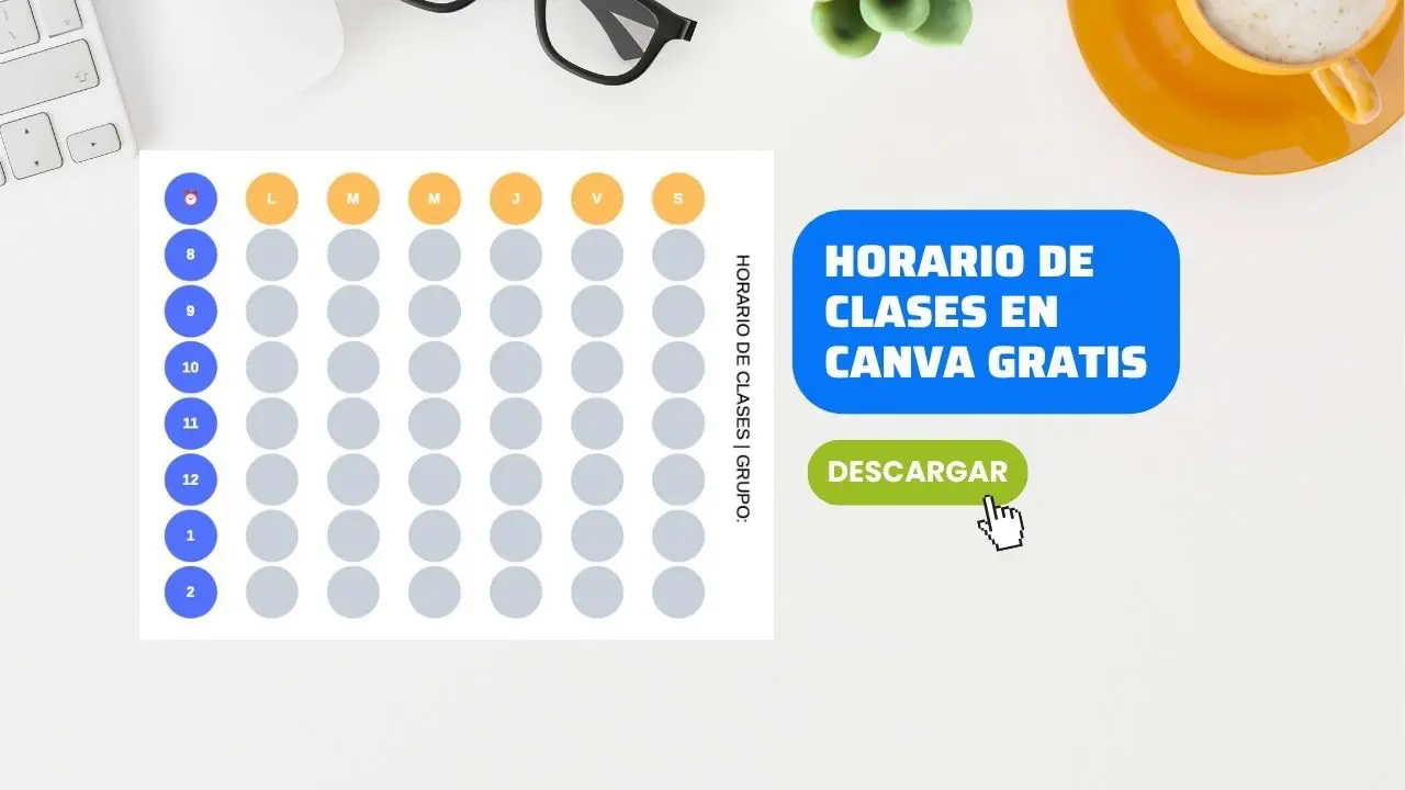Horarios de Clase en Canva Gratis